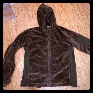 Columbia titanium fuzzy fleece zip up hoodie